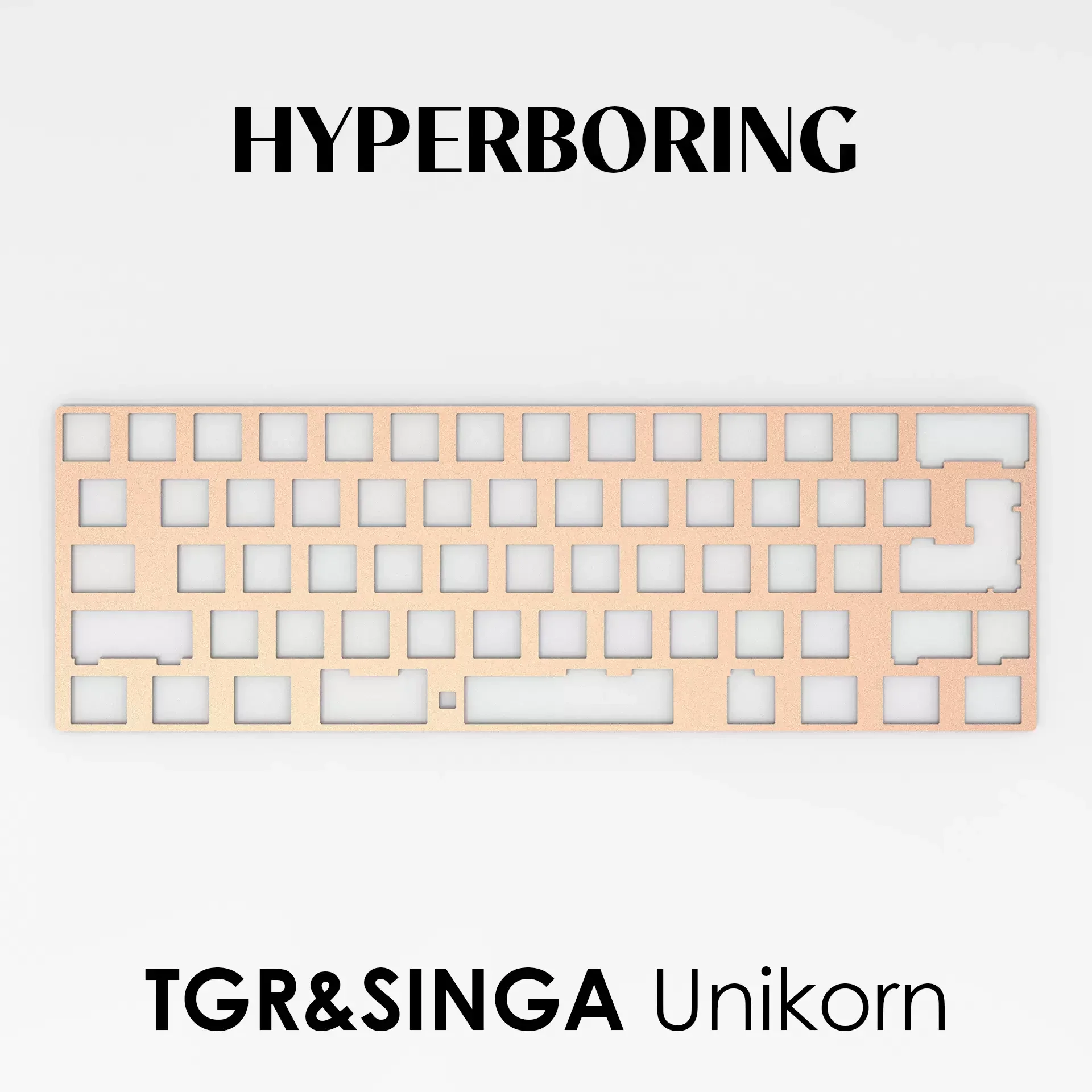 Singakbd unikornカーボンファイバープレート、PCBマウント標準