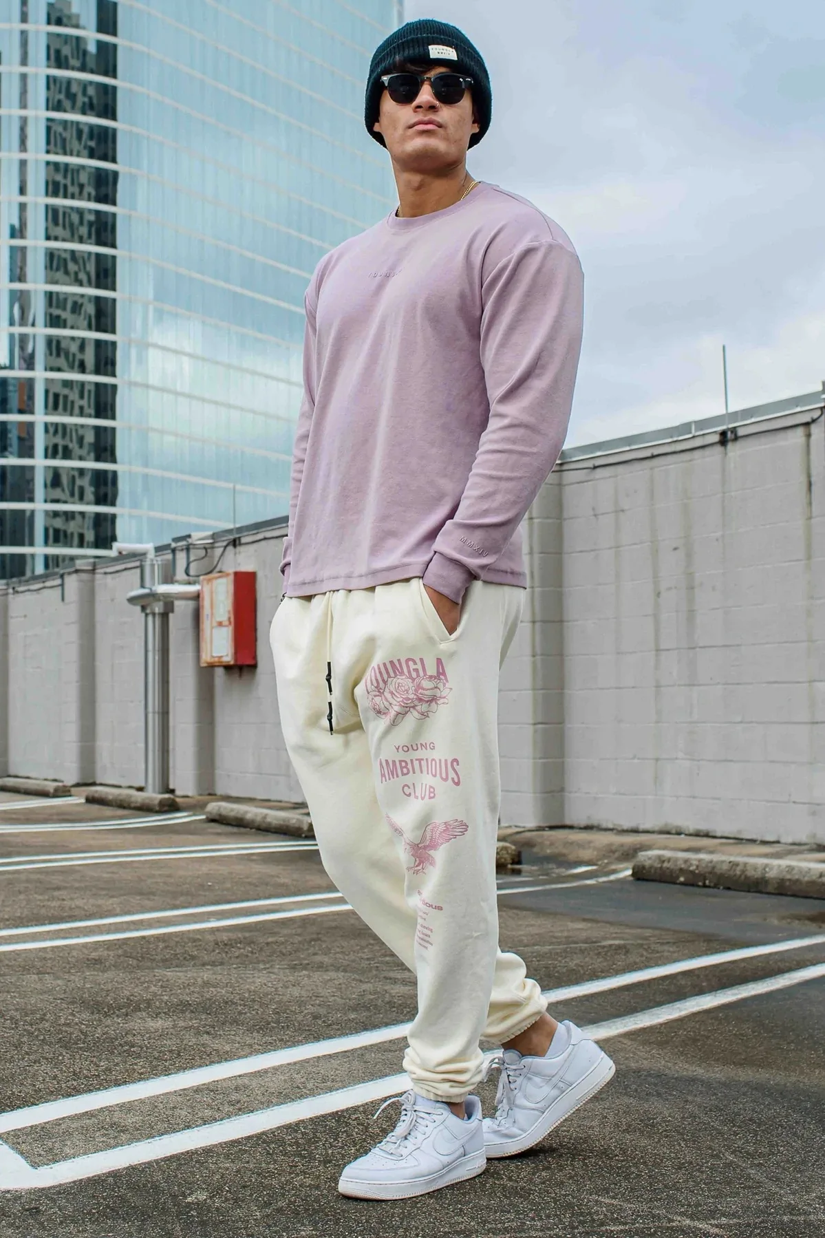 YA Men Jogger Sweatpants American Style Men's Clothing Gym Sports Fitness Cotton Casual Pants Printed Mid Waist Drawstring Pants 6