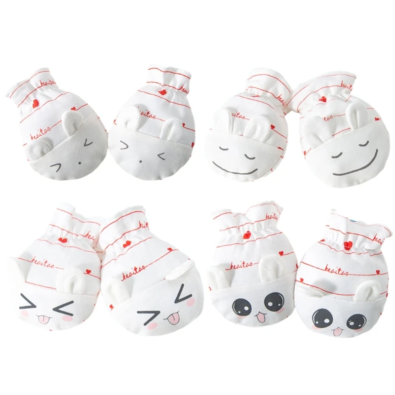 

Детские перчатки против царапин, зимние теплые перчатки с кроличьими ушками для новорожденных, удобные перчатки в подарок, для