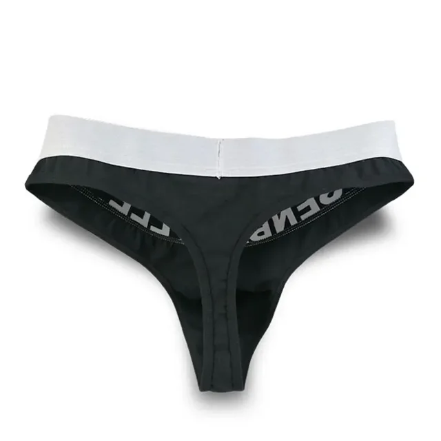 Sexy Men's Thongs Cotton Letter Underwear Bulge Pouch Briefs Low Waist Elastic Hip Lifting Underwear Pump Man Brazilian Thong - Image 5