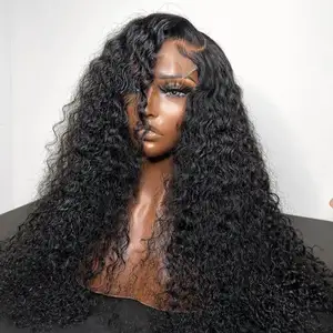 Парик из человеческих волос на сетке спереди, бразильские кудрявые прозрачные предварительно выщипанные HD-парики 13x4, вьющиеся человеческие волосы для женщин