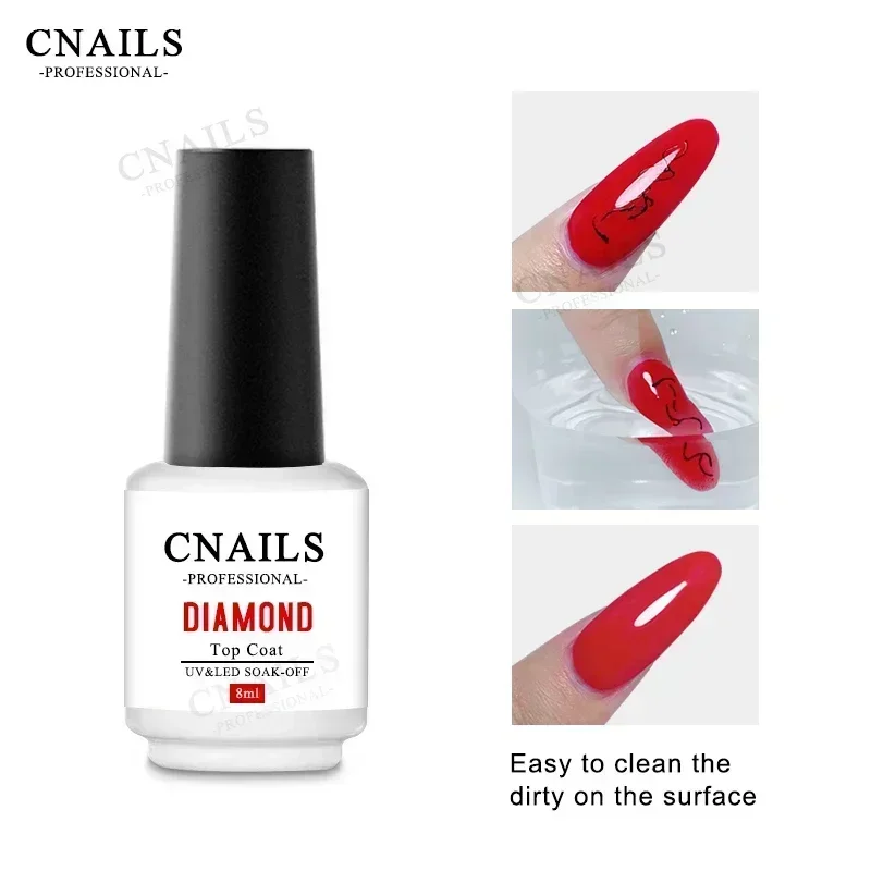 데로이 네일 광택제 슈퍼 브라이트 시리즈 8ml 베이스 접착제, UV 닦지 프라이머 매트 탑 코트, 네일 아트 액세서리, 젤 바니시