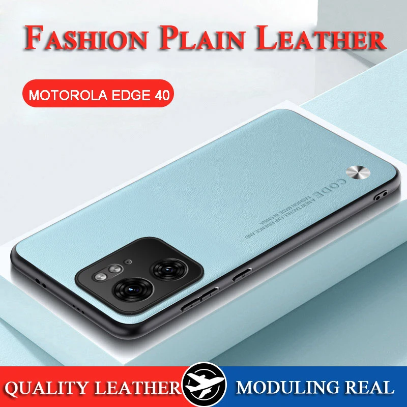 Per Motorola Edge 40 Custodia In Pelle Tinta Unita Cover Moto Edge 40 Neo Soft Frame Camera Fundas Moto Edge 30 Ultra/Edge 30 Fusion