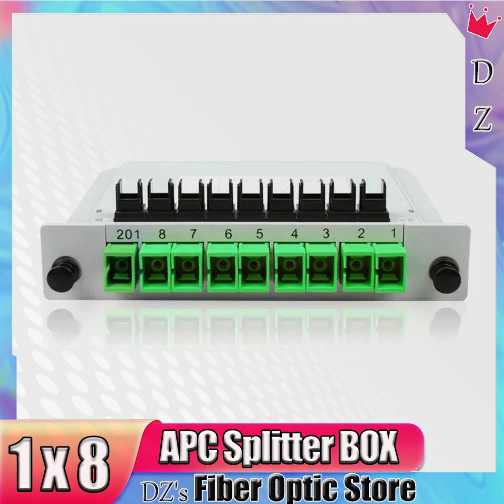 PLC-Fiber-Optic-Splitter-Box-SC-APC-1X8-FTTH-Cassette-Connector-SC-UPC ...