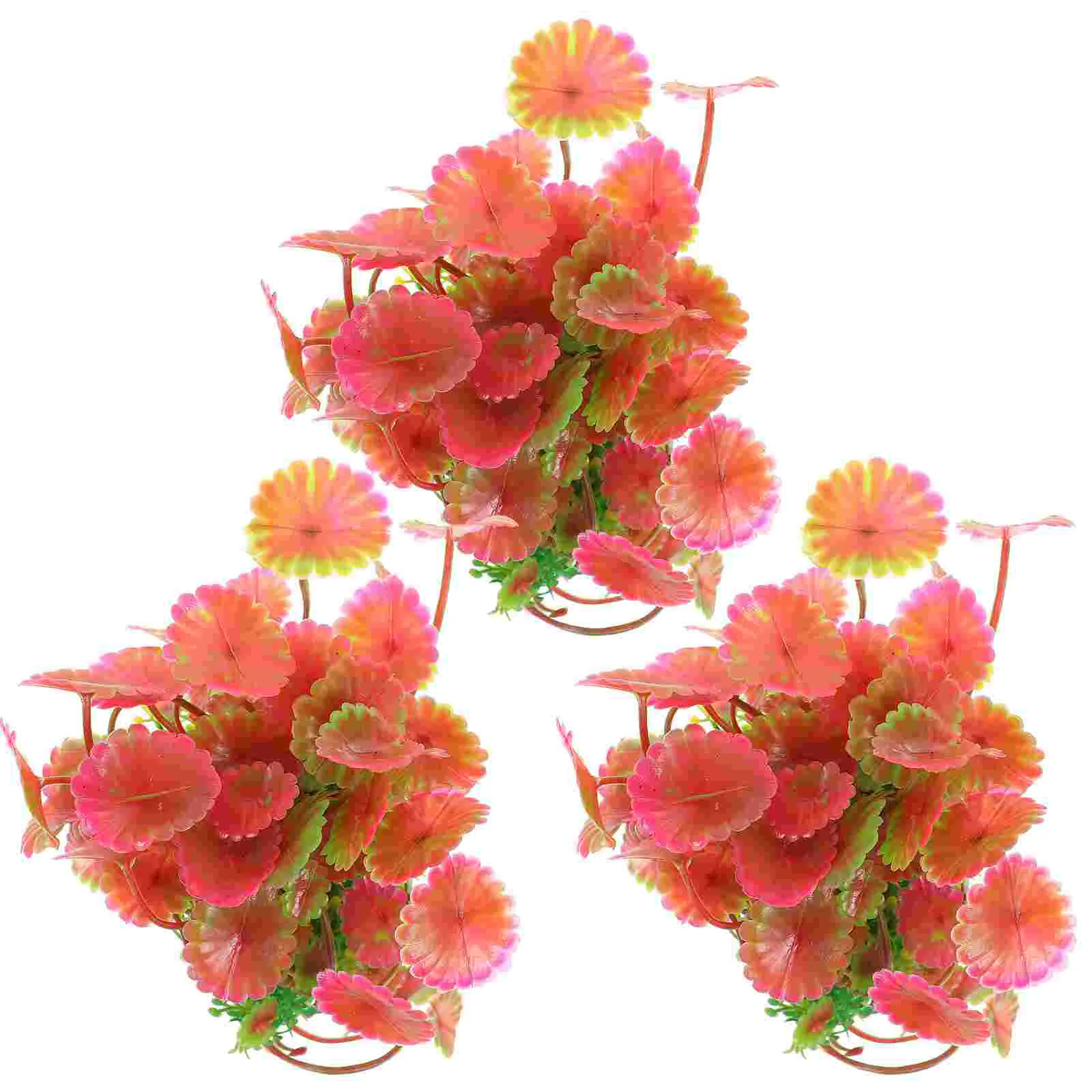 

3 Pcs Aquarium Plant Decoration Fish Bowl Plants Realistic Artificial Accessories For Tank Decorations Plastic Decors Tropical