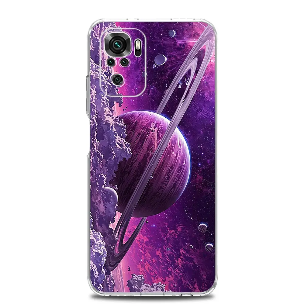 Clear Soft TPU Moon Galaxy Universe Phone Case