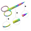 1 Pcs Professional Stainles Nails Eyebrow Nose Eyelash Cuticle Trimmer Epilator Scissor Manicure Tool Curved Pedicure Scissors 6