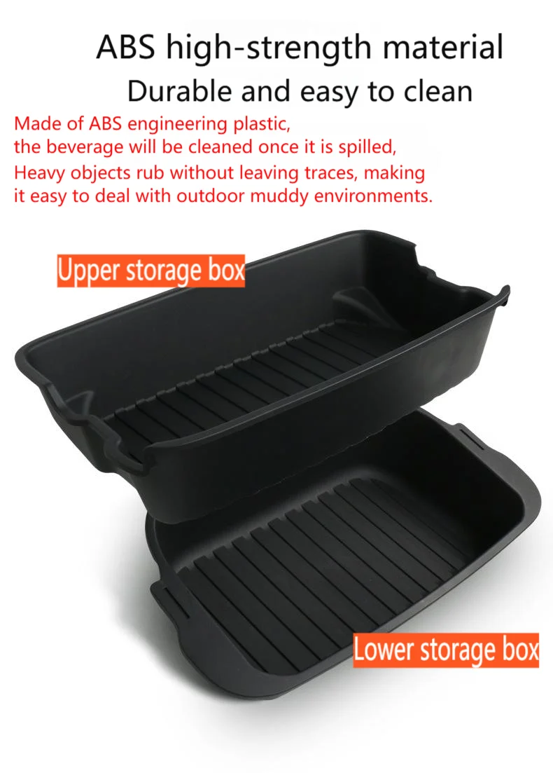 Rear Storage Box For Tesla New Model Y Juniper 2025 Double-Layer Rear Trunk Orga