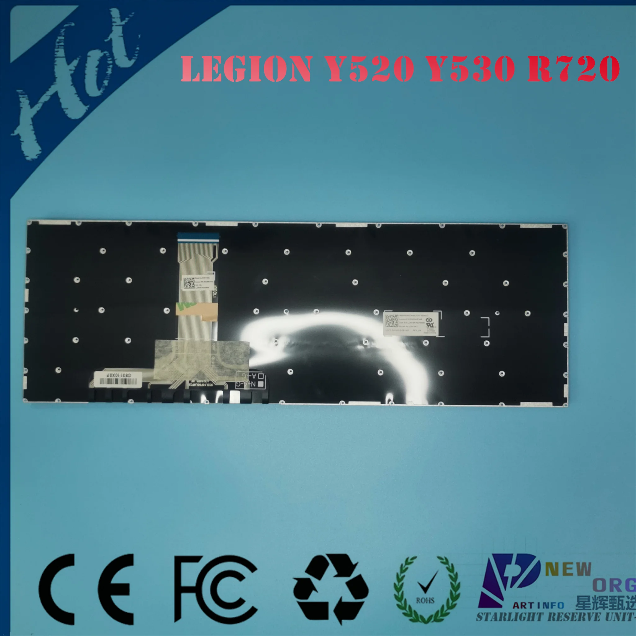 Teclado para Notebook para Lenovo Legion Eua ui Reino Unido gb Cf-e ne nd Y520 Y52015ikb Y720 Y720-15ikb Series Vermelho Sn20m27446 - Imagem 3