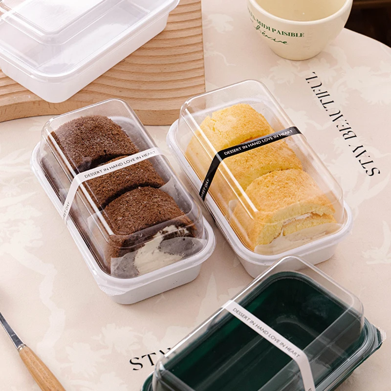 50pcs Clear Lid Roll Cake Boxes for Hot Dogs, Sandwiches, Desserts, Candy, Chocolate, M... - SKU CLCB1913 - UGI Packaging