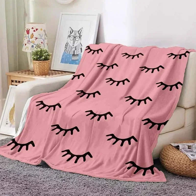 Digital Printed Eyelash Velvet Soft Plush Blanket Flannel Blanket Home Living Room Bedroom Bed Sofa Lunch Break Picnic Blanket 3