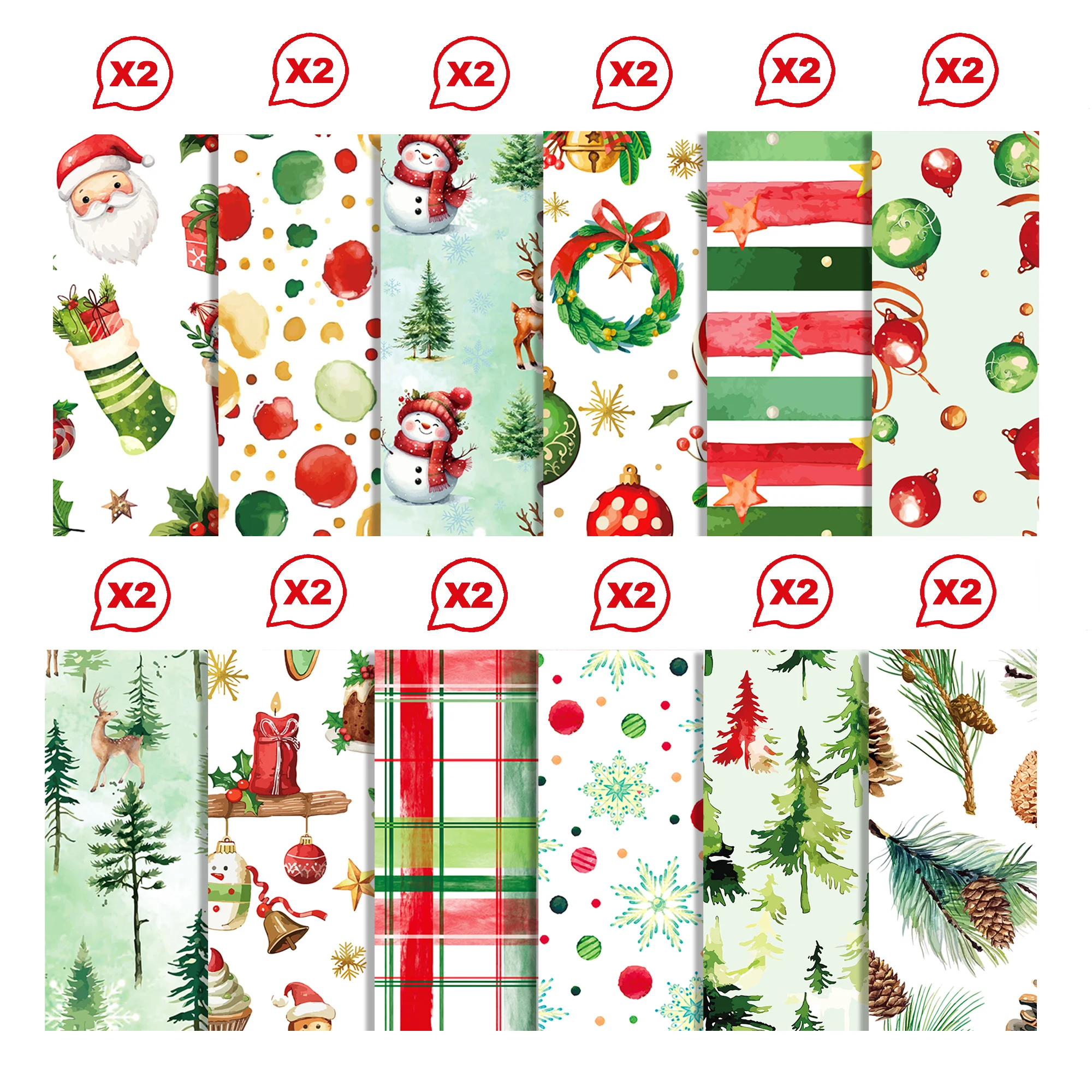 24 Stück 30 x 30 cm Weihnachts-Scrapbook-Papier, Weihnachtsfeier, Basteln, Kunst, Hintergrund, Papier, Kartenherstellung, Fotoalbum, Dekoration, Partyzubehör – Detail 19