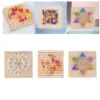 Wood Strategy Family Game Collection Desktop Toys Brain Teaser Toys for Social Skills Activity Interaction Preschool Gathering 4