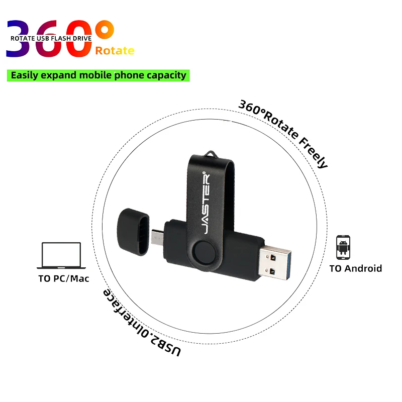 USB Flash Drive JASTER OTG 8GB 16GB 32GB 64GB 128GB Metal Pen Drive Double use Micro USB Memory Stick