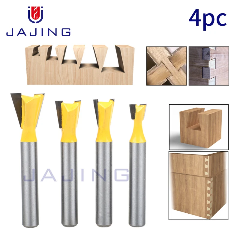 

1pc 1/4" Shank Dovetail Joint Router Bits 14 Degree Woodworking Engraving Milling Cutters For Wood Tungsten Cutter