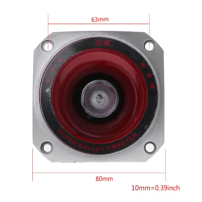 

80mm Diameter Durable Piezoelectric Tweeter 63mm Diagonal Diameter Speaker Kits Exquisite Workmanship Speaker Tweeter
