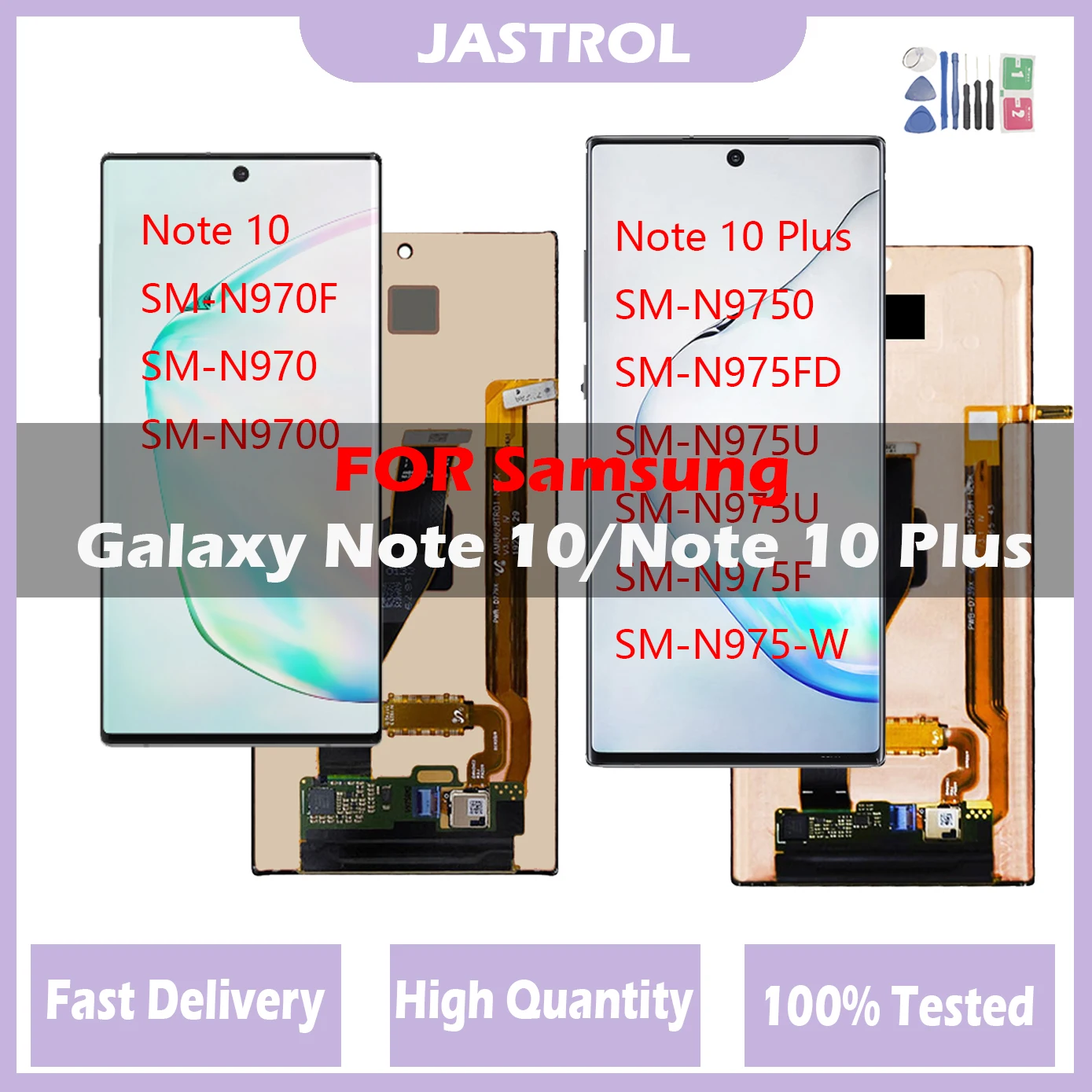 Super Amoled Display Note 10 + Per Samsung Galaxy Note 10 N970F Note 10 Plus N975 Lcd Touch Screen Digitizer Parte Di Riparazione