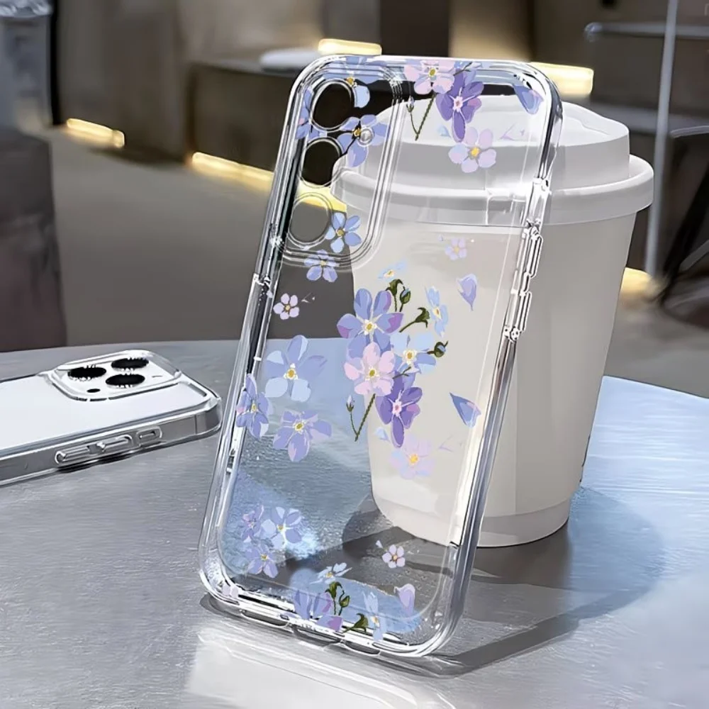 Watercolor Floral Clear Soft Anti-Fall Phone Case TPU Cover