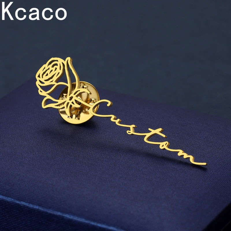 Stainless Steel Pin Badges Brooches Brooch Personalized Name Pin