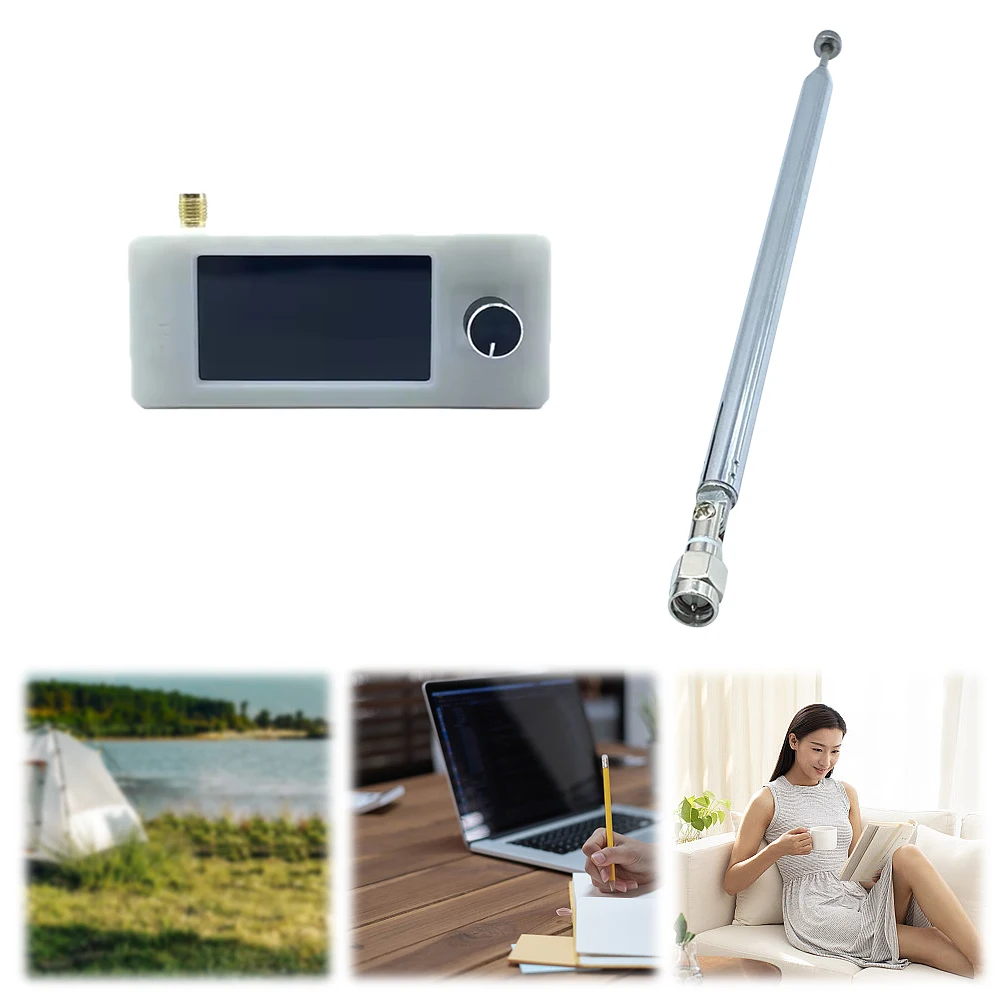 SI4732 0.5-108mhz Portable Radio LSB USB AM FM Pocket Mini Radio 1.9inch IPS Screen HF SW MW VHF Radio with Antenna