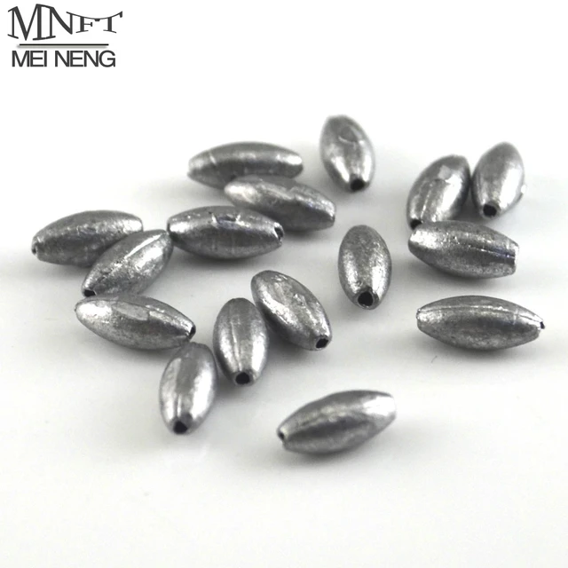 Melted Leadpure Lead Mnft Olive Shape Sinkers 0.35g-2g - Customizable Fishing  Weights