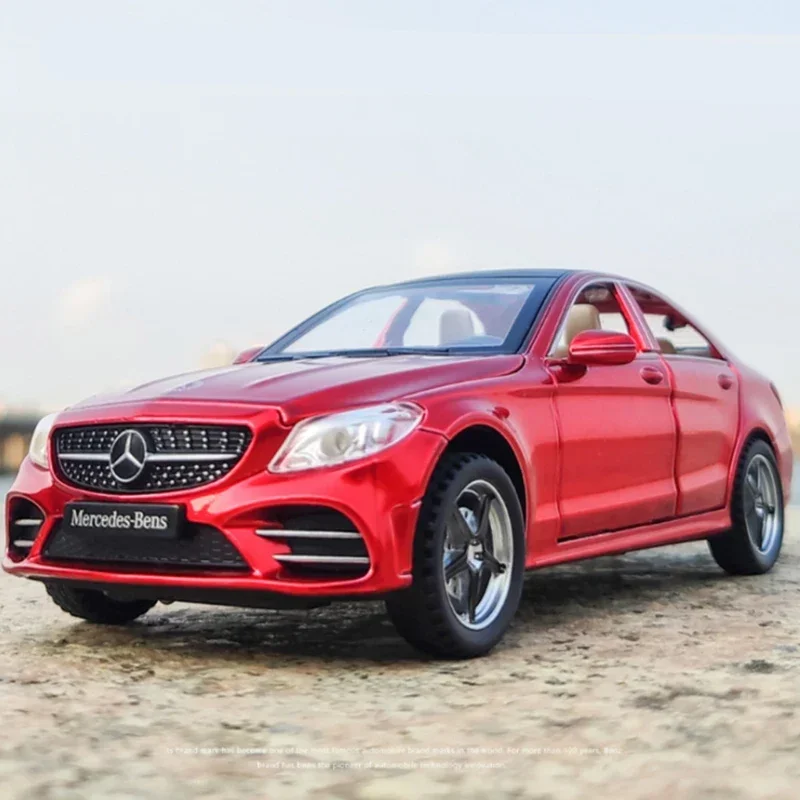1:32 Benzs C 클래스 C260L 합금 자동차 모델 다이캐스트 금속 장난감 차량 자동차 모델 컬렉션 사운드 라이트 높은 시뮬레이션 어린이 선물