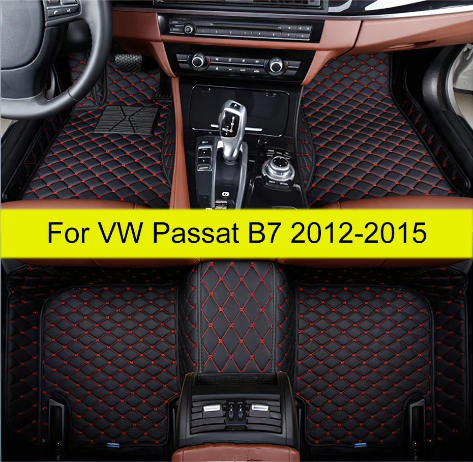 

Автомобильные коврики для VW Passat B7 2012-2015, автомобильные аксессуары для интерьера, кожаные коврики, водонепроницаемые Противоскользящие коврики для ног 100%