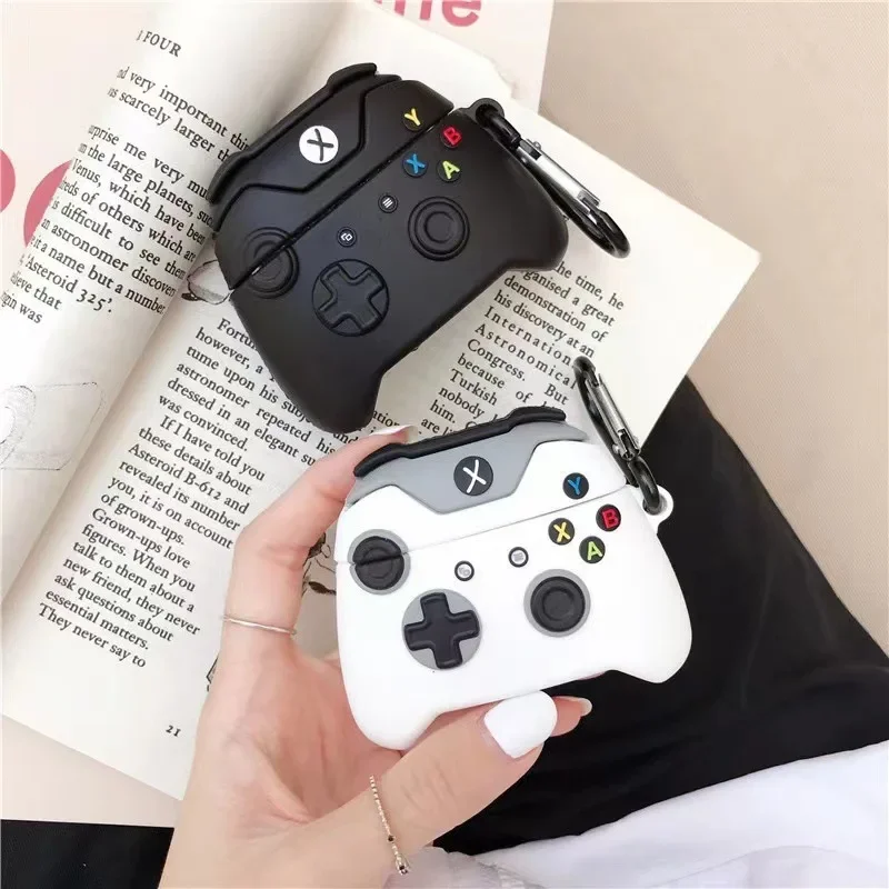 

3D Cute Cartoon Silicone Gamepad Controller Wireless Earphone Charging Box Case Cover For Apple Airpods 1 2 3 2021 Pro 2022