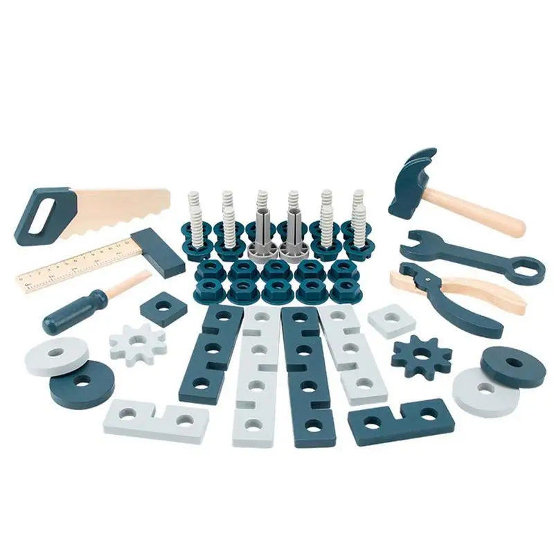 

Toddler Tool Set Construction Toys Pretend Play DIY Building And Woodworking Toddler Toy Tool Set For Kids Aged 3