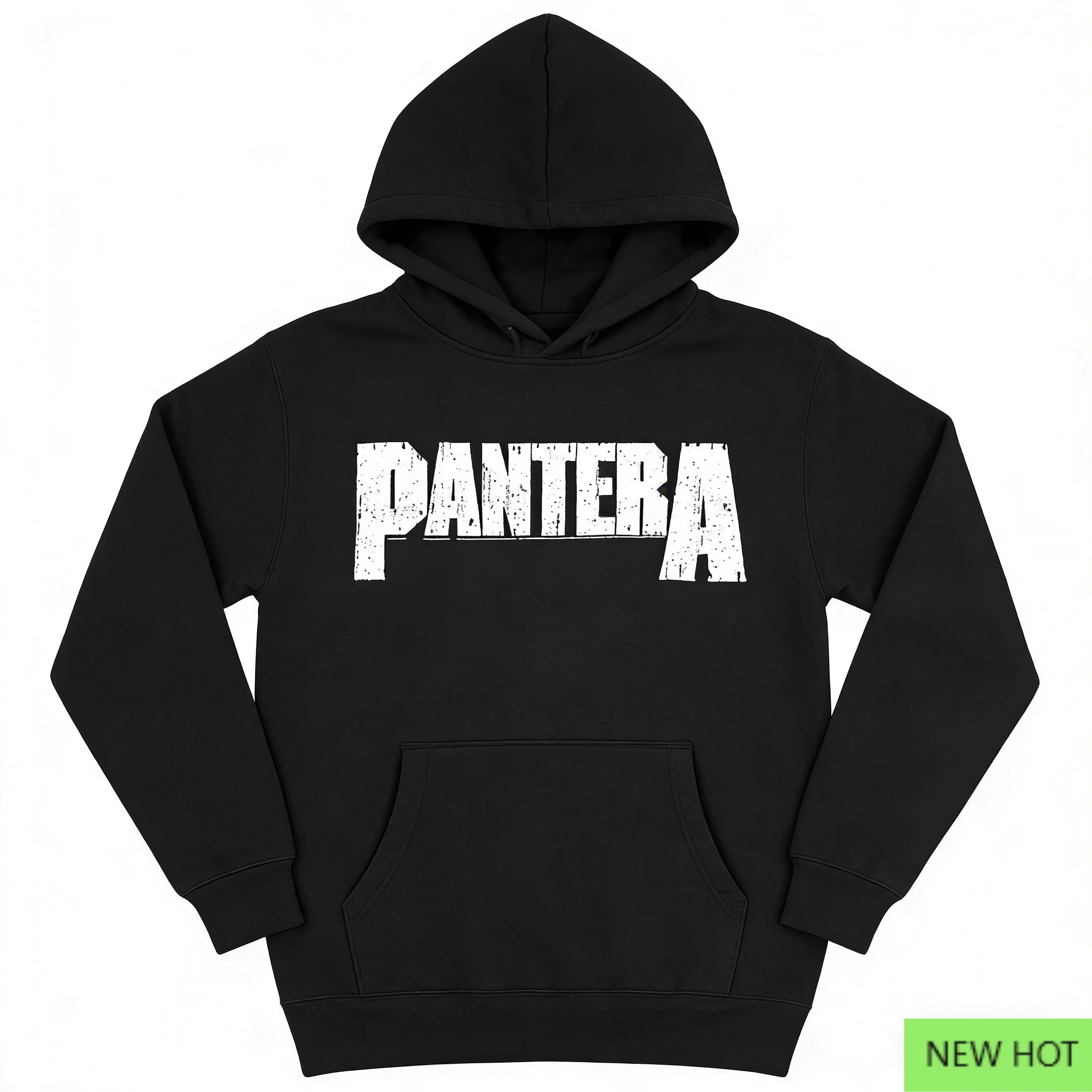 Pantera moletom com capuz logotipo vintage gráfico preto branco estampa casual unissex streetwear para fãs de thrash metal