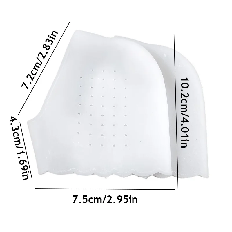 1Pair Silicone Gel Foot Heel Pads Heel Cover Cracked Feet Care Tools Moisturizing Gel Hole Breathable Thin Socks Foot Protectors heel protector pads