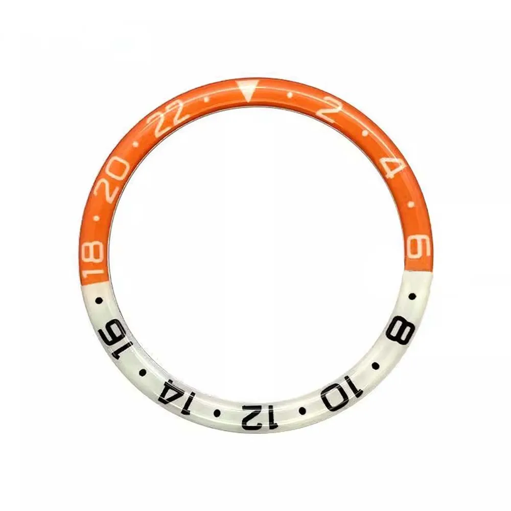 New 38mm Watch Bezel Blue Luminous Resin Bezels Replacement Case Ring Mouth Fit for SKX007 SKX011 SUB Watch Tools Accessories