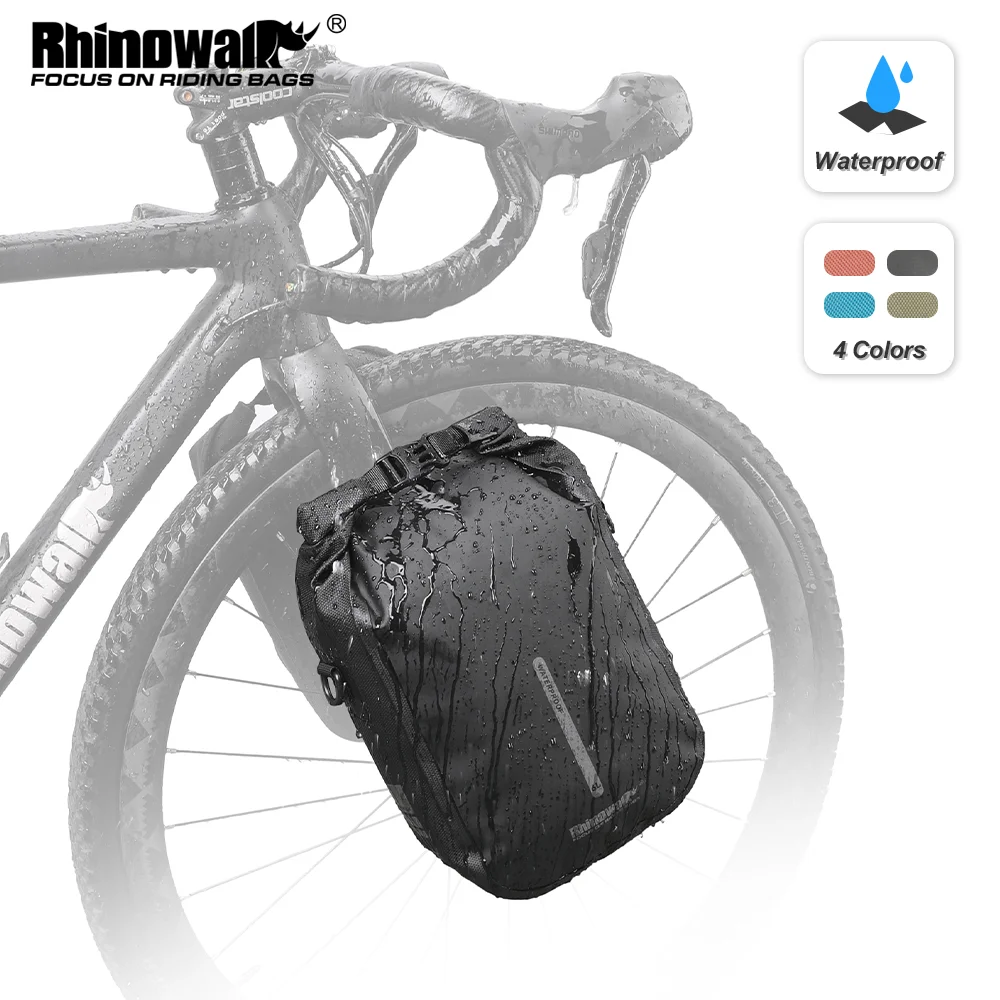 Rhinowalk Waterproof Bike Fork Bag Quick Release 4L/6L Front