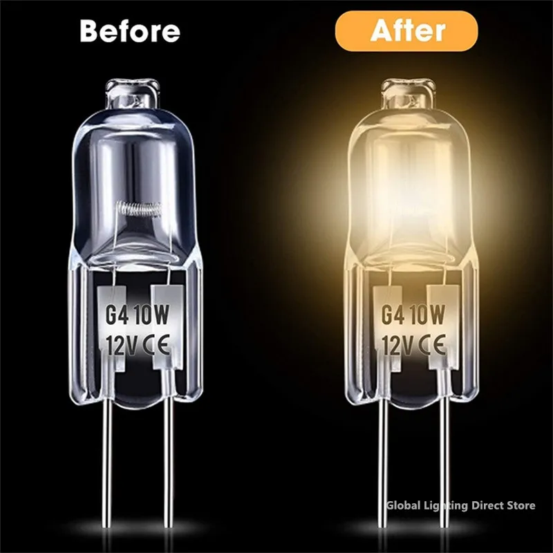 50/100PCS G4 12V 10W 20W 50W 에코 할로겐 전구 캡슐 LED 램프 전구 삽입 비즈 크리스탈 램프 할로겐 전구 도매 2 