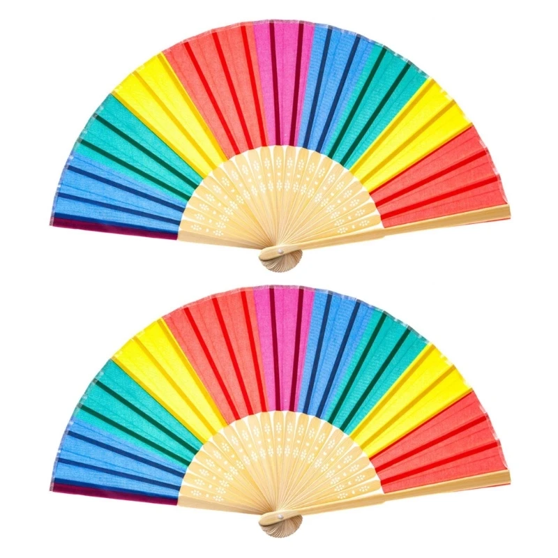 Éventail Pliable Arc-en-Ciel Gay Pride – Accessoire Fierté LGBT Coloré Et Festif Pour Défilés, Soirées Et Photos !