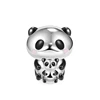 Steampunk Bear Pendant Sparkling Cute Panda Charm Bead Fit Original 925 Sterling Silver Bracelet DIY Jewelry Fashion Gift 2