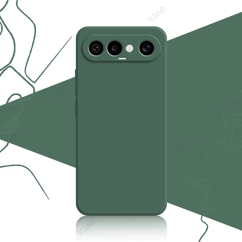 Luxury Dual Liner Protective Shockproof Phone Case - Square Liquid Silicone Cover