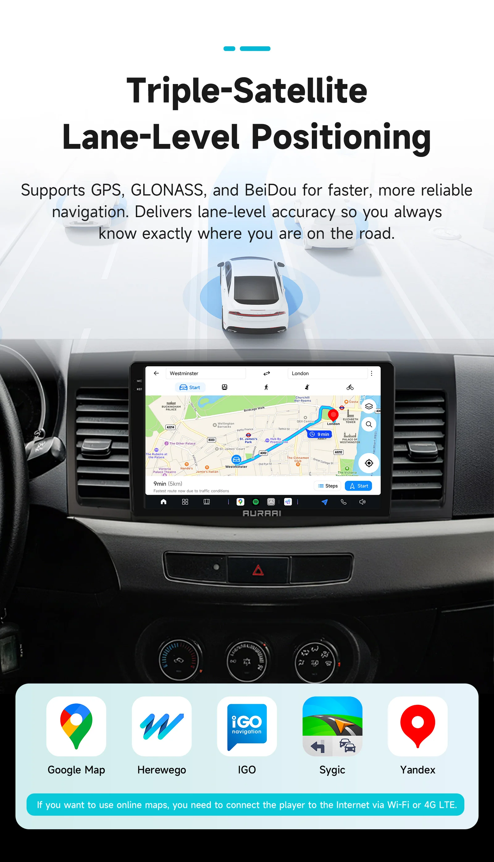 AURAAI Drahtlose Auto Carplay Auto Audio Für Mitsubishi Lancer 2007-2012 Auto Multimedia Video Player Navigation Bluetooth Auto radio – Detail 25