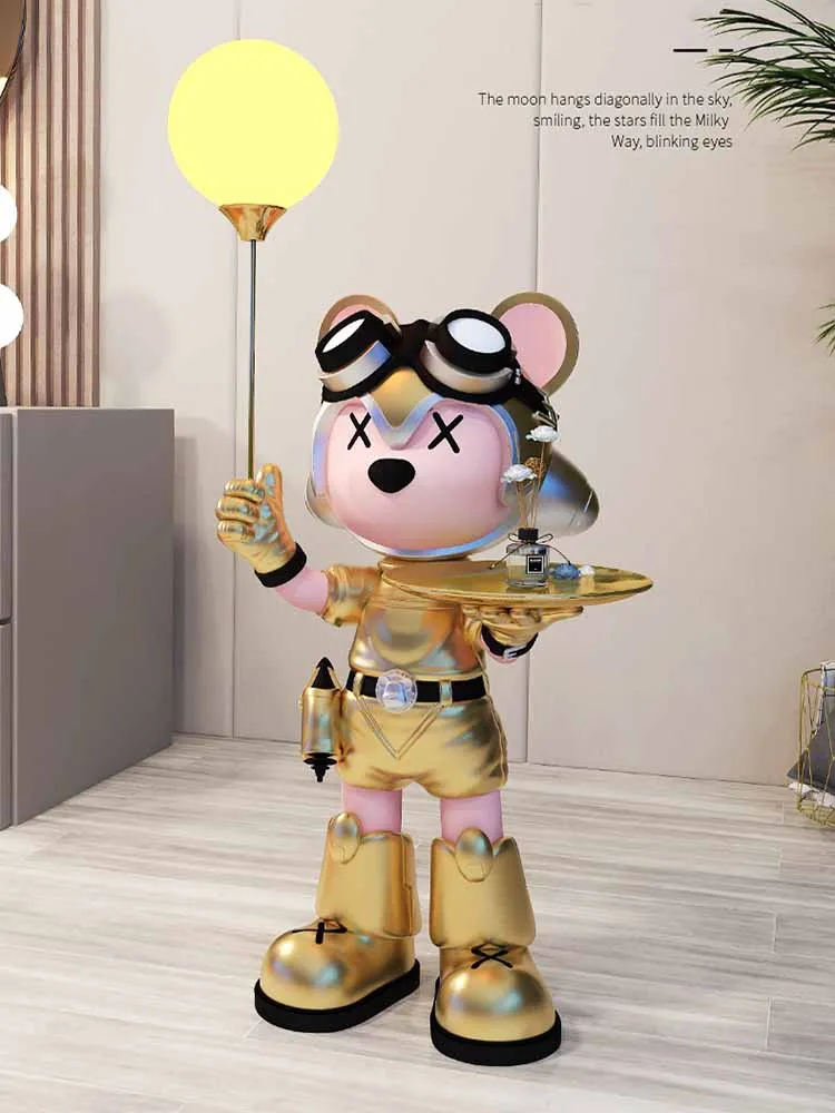 

Space Bear,Astronaut Statue,Modern Art,Home Decor,Fashion Sculpture,Living Room,Floor,Tray Storage,Night Light,Decor,ResinCrafts