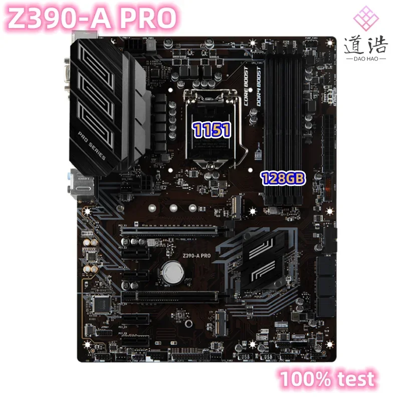 For Z390-A PRO Motherboard 128GB M.2 VGA DVI LGA 1151 DDR4 ATX Z390 Mainboard 4 For Z390-A PRO Motherboard 128GB M.2 VGA DVI LGA 1151 DDR4 ATX Z390 Mainboard - Image 2