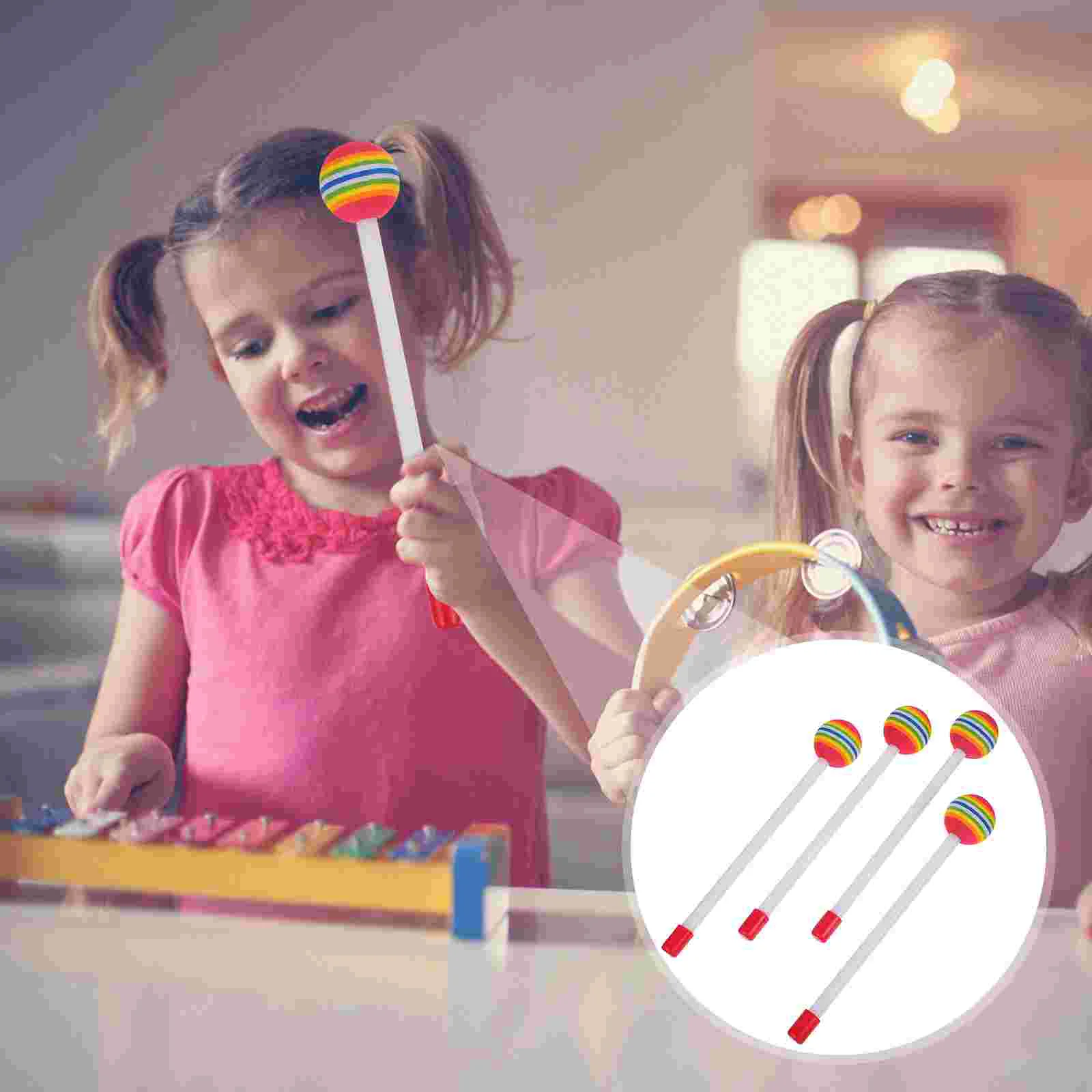 

Lollipop Felt Drum Stick Children Percussion Drumsticks Foam Head Percussion Sticks Kids Musical Instruments Drums Snare Drums