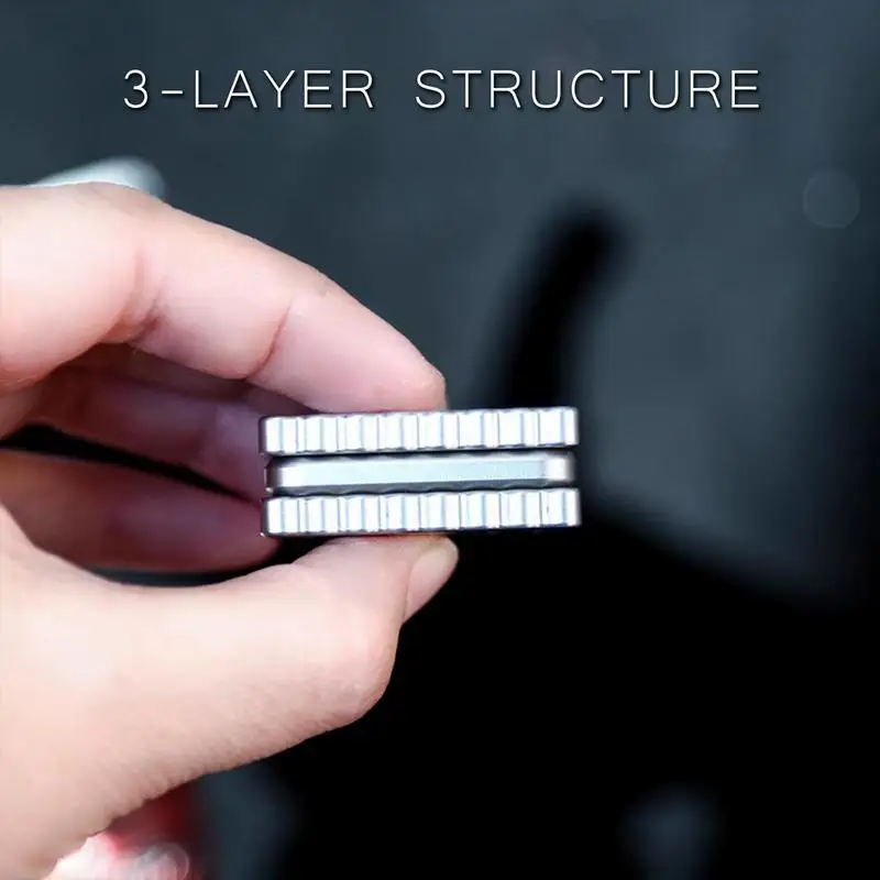 Stainless Steel Haptic Slider Biscuit Design Cartoon Haptic Fidget Toys Executive Desk Toy Rustproof Sensory Toy For Kids