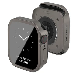 Premium Aluminum Alloy and PC Watch Cover with Tempered Glass Screen Protector for 44mm  6 5 4 se3 2 (1Ti)