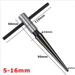 Round Shank Woodworking Cone Reamer and Chamfer Tool (Round handle 5-16)