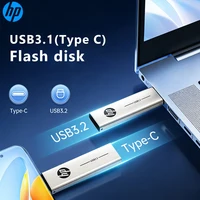 HP Metal USB 3.2 Flash Drive 2 in 1 Retractable Type-C OTG Pendrive 64GB 128GB 256GB for Computer Phone 3