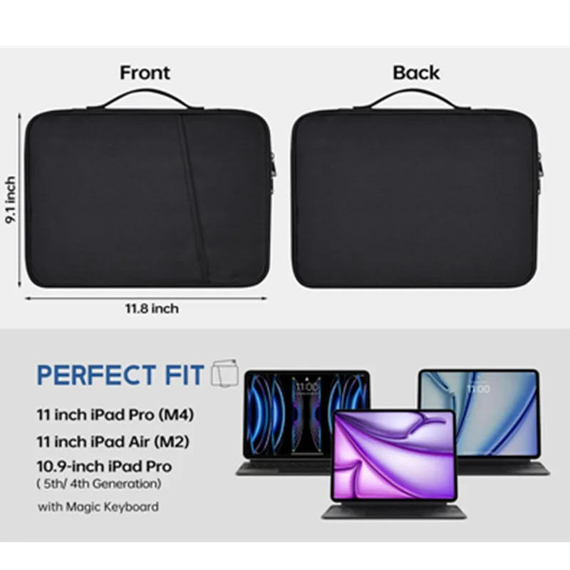 Waterproof Laptop Sleeve with Handle - Fits 11 to 13 Inch Devices