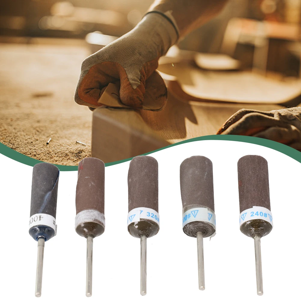 5 Pcs Sandpaper Stick Stone Wood Non-metal Sandpaper Stick Abrasive Tools Electric Rotary Grinders Polishing Wood non stick tobacco crucher silicone ceramic coated grinders crusher 4 layers 63mm aluminium alloy herb mills fumar hierba