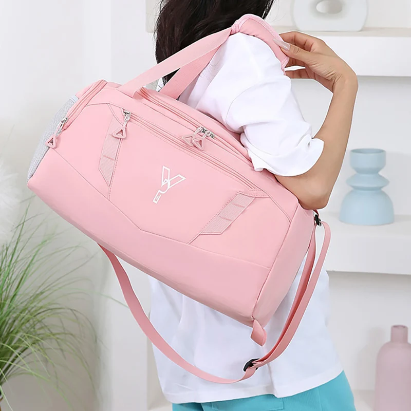 Woman Sports Gym Handbag Waterproof Fitness Training Bag Dry Wet Swimming Tote With Shoes Pocket Travel Luggage Shoulder Bags 6