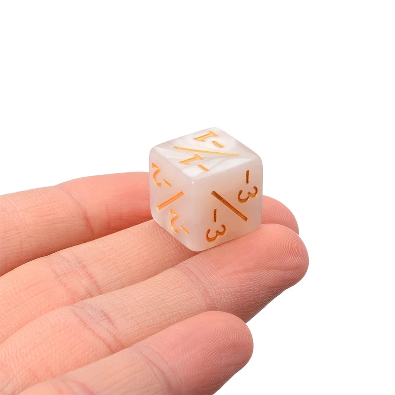 10Pcs 16mm 6 Side Dice Counters +1/-1 Dice Kids Toy Counting Dice For MTG Magic The Gathering Card Gaming Token & Loyalty Dice