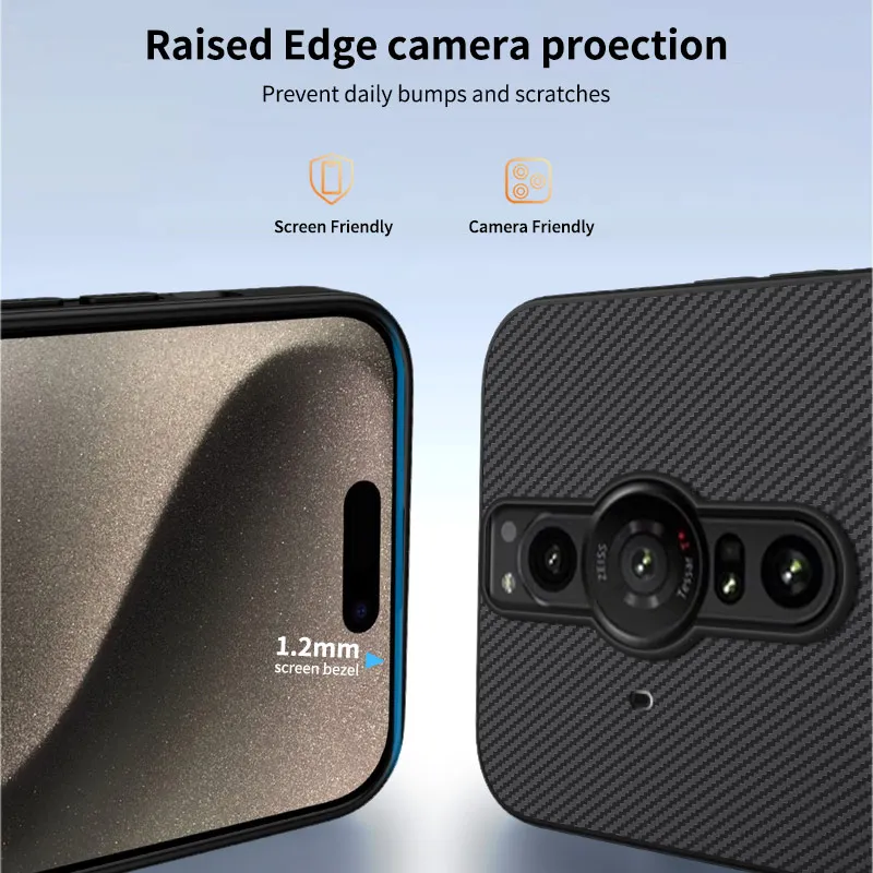 Magnetic Carbon Fiber Textured PU Leather Shockproof Case
